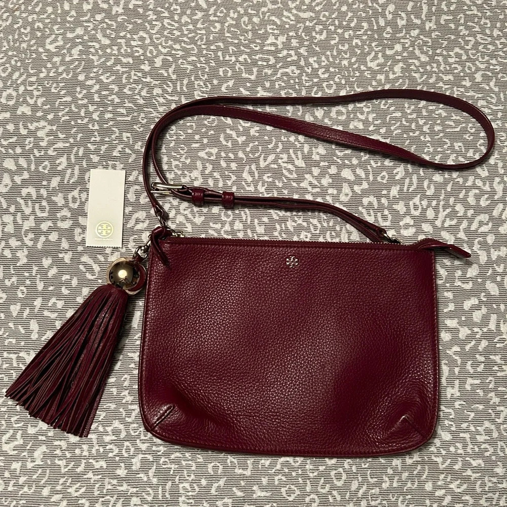 Tory Burch Tassel Crossbody purse, Garnet